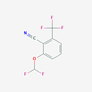 molecular formula C9H4F5NO B1413009 2-Difluoromethoxy-6-(trifluoromethyl)benzonitrile CAS No. 1803824-14-7