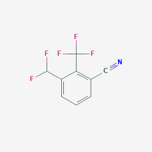molecular formula C9H4F5N B1413043 3-二氟甲基-2-(三氟甲基)苯甲腈 CAS No. 1804515-87-4