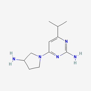 molecular formula C11H19N5 B14130436 4-(3-Aminopyrrolidin-1-yl)-6-propan-2-ylpyrimidin-2-amine 