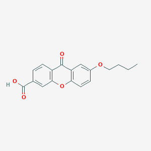 molecular formula C18H16O5 B14130460 7-Butoxy-9-oxo-9H-xanthene-3-carboxylic acid CAS No. 89216-77-3