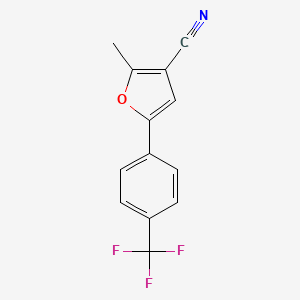 2-Methyl-5-(4-trifluoromethyl-phenyl)-furan-3-carbonitrile