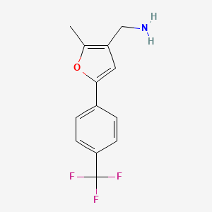 C-[2-Methyl-5-(4-trifluoromethyl-phenyl)-furan-3-yl]-methylamine