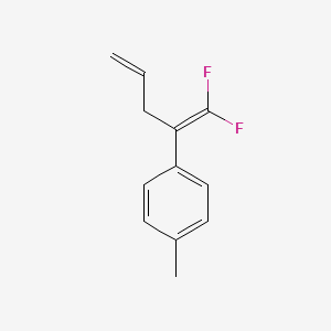 molecular formula C12H12F2 B14130492 1-(1,1-Difluoropenta-1,4-dien-2-yl)-4-methylbenzene CAS No. 89264-18-6