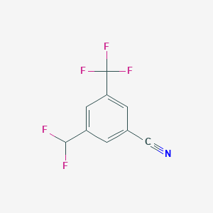 molecular formula C9H4F5N B1413054 3-二氟甲基-5-(三氟甲基)苯甲腈 CAS No. 1803825-95-7