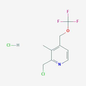 molecular formula C9H10Cl2F3NO B14130590 2-Chloromethyl-3-methyl-4-(2,2,2-thifluoroethoxy) pyridine HCl 