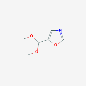 molecular formula C6H9NO3 B14130593 5-Dimethoxymethyl-oxazole CAS No. 947771-04-2