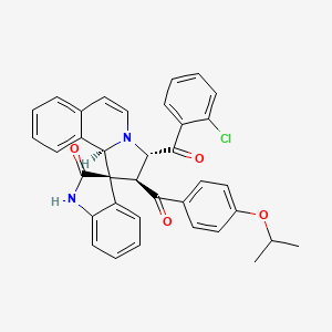 molecular formula C36H29ClN2O4 B14130597 (1'S,2'S,3'S,10b'R)-3'-(2-chlorobenzoyl)-2'-(4-isopropoxybenzoyl)-3',10b'-dihydro-2'H-spiro[indoline-3,1'-pyrrolo[2,1-a]isoquinolin]-2-one CAS No. 1212234-62-2