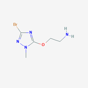molecular formula C5H9BrN4O B1413062 2-[(3-bromo-1-methyl-1H-1,2,4-triazol-5-yl)oxy]ethanamine CAS No. 2091112-45-5