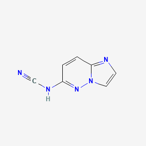 molecular formula C7H5N5 B1413063 咪唑并[1,2-b]哒嗪-6-基氰胺 CAS No. 2091730-89-9