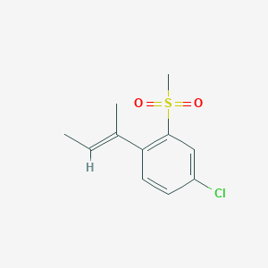 molecular formula C11H13ClO2S B1413071 1-((E)-But-2-en-2-yl)-4-chloro-2-(methylsulfonyl)benzene CAS No. 1956426-68-8