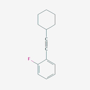 molecular formula C14H15F B14130712 1-(Cyclohexylethynyl)-2-fluorobenzene 