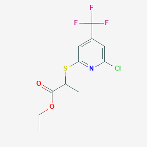 2-(6-Chloro-4-trifluoromethyl-pyridin-2-ylsulfanyl)-propionic acid ethyl ester