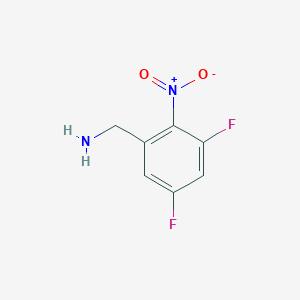 molecular formula C7H6F2N2O2 B1413078 3,5-Difluoro-2-nitrobenzylamine CAS No. 1804516-33-3