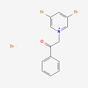 molecular formula C13H10Br3NO B14130785 3,5-Dibromo-1-(2-oxo-2-phenylethyl)pyridin-1-ium bromide CAS No. 6273-88-7