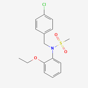 molecular formula C16H18ClNO3S B14130802 N-(4-chlorobenzyl)-N-(2-ethoxyphenyl)methanesulfonamide CAS No. 905807-59-2