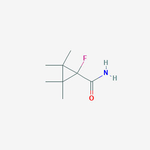 molecular formula C8H14FNO B14130944 1-fluoro-2,2,3,3-tetramethylcyclopropane-1-carboxamide 