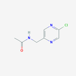molecular formula C7H8ClN3O B1413096 N-((5-氯吡嗪-2-基)甲基)乙酰胺 CAS No. 1956367-01-3
