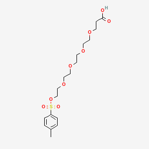 molecular formula C18H28O9S B1413097 3-[2-(2-{2-[2-(甲苯-4-磺酰氧基)-乙氧基]-乙氧基}-乙氧基)-乙氧基]-丙酸 CAS No. 2205504-91-0