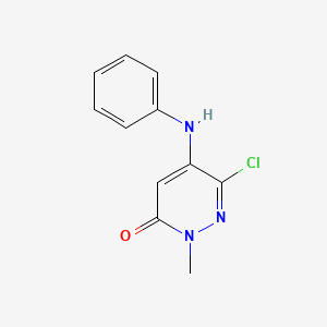 molecular formula C11H10ClN3O B14130987 5-Anilino-6-chloro-2-methylpyridazin-3(2H)-one CAS No. 88804-46-0