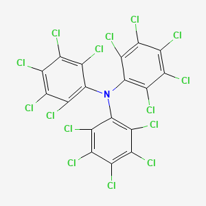 molecular formula C18Cl15N B14131052 2,3,4,5,6-Pentachloro-N,N-bis(pentachlorophenyl)aniline CAS No. 4181-19-5