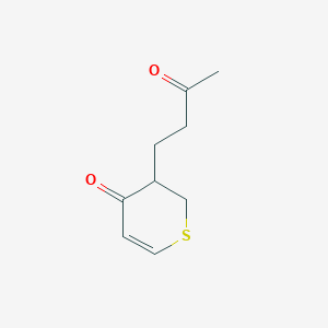 molecular formula C9H12O2S B14131114 3-(3-Oxobutyl)-2,3-dihydro-4H-thiopyran-4-one CAS No. 89241-45-2