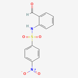 molecular formula C13H10N2O5S B14131121 N-(2-formylphenyl)-4-nitrobenzenesulfonamide 