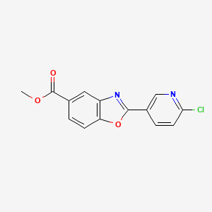 molecular formula C14H9ClN2O3 B14131131 Methyl 2-(6-chloropyridin-3-yl)-1,3-benzoxazole-5-carboxylate 