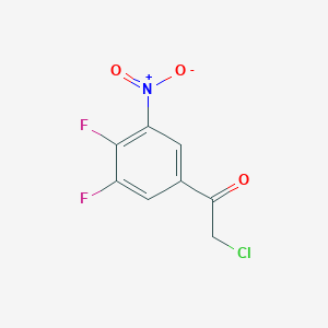 molecular formula C8H4ClF2NO3 B1413114 3',4'-Difluoro-5'-nitrophenacyl chloride CAS No. 1804517-08-5