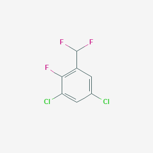 molecular formula C7H3Cl2F3 B1413123 3,5-Dichloro-2-fluorobenzodifluoride CAS No. 1804514-43-9
