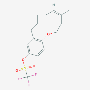 Methanesulfonic acid, 1,1,1-trifluoro-, (4Z)-2,3,6,7,8,9-hexahydro-4-Methyl-1-benzoxacycloundecin-11-yl ester