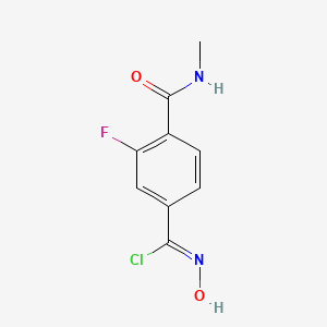 3-Fluoro-N-hydroxy-4-(methylcarbamoyl)benzimidoyl chloride