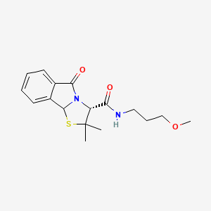 (3R)-N-(3-methoxypropyl)-2,2-dimethyl-5-oxo-3,9b-dihydro-[1,3]thiazolo[2,3-a]isoindole-3-carboxamide