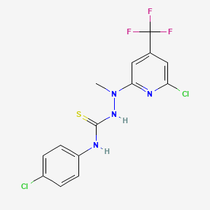 molecular formula C14H11Cl2F3N4S B1413143 2-(6-Chloro-4-(trifluoromethyl)pyridin-2-yl)-N-(4-chlorophenyl)-2-methylhydrazinecarbothioamide CAS No. 1311280-08-6