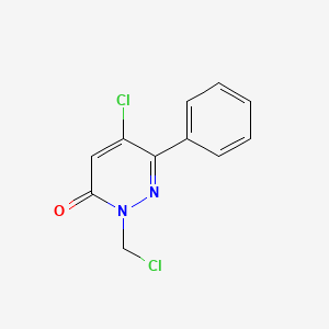 molecular formula C11H8Cl2N2O B1413149 5-Chloro-2-chloromethyl-6-phenyl-2H-pyridazin-3-one CAS No. 1206156-64-0