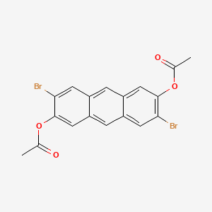 molecular formula C18H12Br2O4 B14131506 2,6-Diacetoxy-3,7-dibromoanthracene 