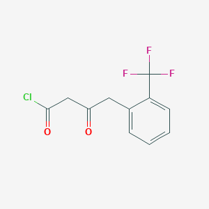 molecular formula C11H8ClF3O2 B1413155 3-Oxo-4-(2-trifluoromethylphenyl)butanoyl chloride CAS No. 1993310-15-8