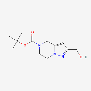 molecular formula C12H19N3O3 B1413159 叔丁基 2-(羟甲基)-6,7-二氢吡唑并[1,5-a]哒嗪-5(4H)-羧酸酯 CAS No. 1251002-29-5