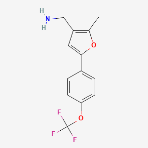 C-[2-Methyl-5-(4-trifluoromethoxy-phenyl)-furan-3-yl]-methylamine