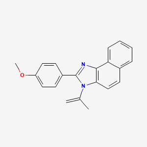 molecular formula C21H18N2O B14131618 2-(4-Methoxyphenyl)-3-(prop-1-EN-2-YL)-3H-naphtho[1,2-D]imidazole CAS No. 88842-34-6