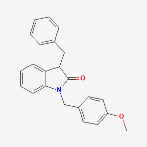 molecular formula C23H21NO2 B14131624 3-Benzyl-1-(4-methoxybenzyl)indolin-2-one 