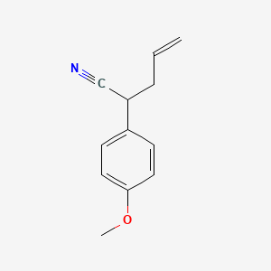 molecular formula C12H13NO B14131691 2-(4-Methoxyphenyl)pent-4-enenitrile 