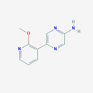 molecular formula C10H10N4O B14131708 5-(2-Methoxypyridin-3-yl)pyrazin-2-amine CAS No. 835876-14-7