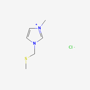 molecular formula C6H11ClN2S B14131714 1-Methyl-3-((methylthio)methyl)-1H-imidazol-3-ium chloride 