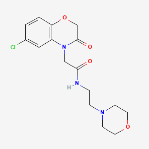 2-(6-chloro-3-oxo-2,3-dihydro-4H-1,4-benzoxazin-4-yl)-N-[2-(morpholin-4-yl)ethyl]acetamide