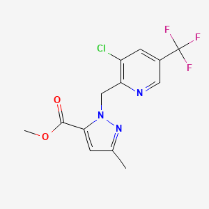 2-(3-Chloro-5-trifluoromethyl-pyridin-2-ylmethyl)-5-methyl-2h-pyrazole-3-carboxylic acid methyl ester