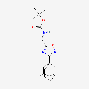 (3-Adamantan-1-yl-[1,2,4]oxadiazol-5-ylmethyl)-carbamic acid tert-butyl ester