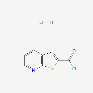 molecular formula C8H5Cl2NOS B1413176 噻吩并[2,3-b]吡啶-2-甲酰氯盐酸盐 CAS No. 1824048-44-3