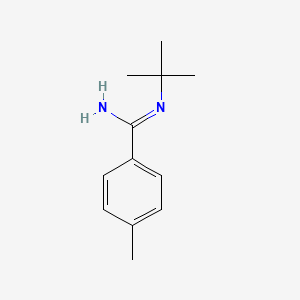 molecular formula C12H18N2 B14131789 N-tert-Butyl-4-methylbenzenecarboximidamide 