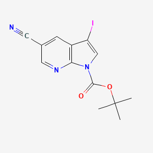 tert-Butyl 5-cyano-3-iodo-1H-pyrrolo-[2,3-b]pyridine-1-carboxylate