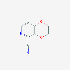 molecular formula C8H6N2O2 B1413182 2,3-Dihydro-[1,4]dioxino-[2,3-c]pyridine-5-carbonitrile CAS No. 1823922-75-3